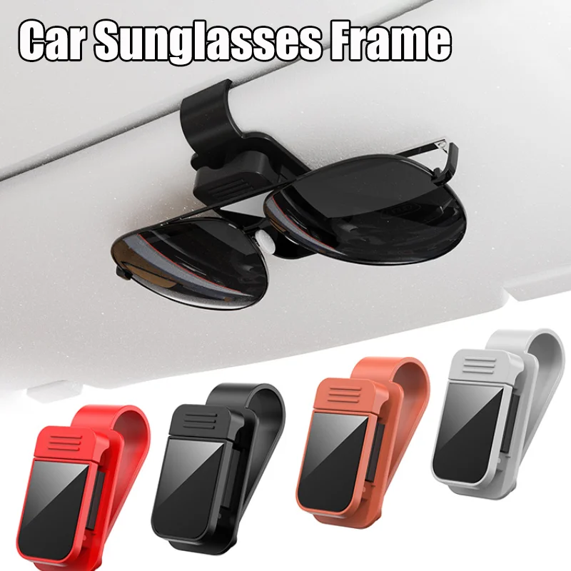 Multifunctional Car Eyeglass Clip Car Sunglasses Frame Ticket Clip Horizontal Sunshade Sunglasses Storage