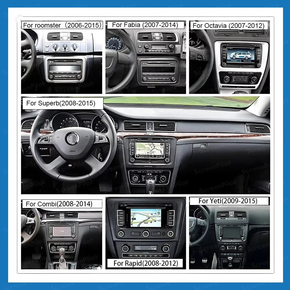 Android Car Radio 7''8''9'' For VW Skoda Golf 5 6 Touran Passat B6 B7 Polo Multimedia Wireless for Carplay Auto Screen GPS WIFI