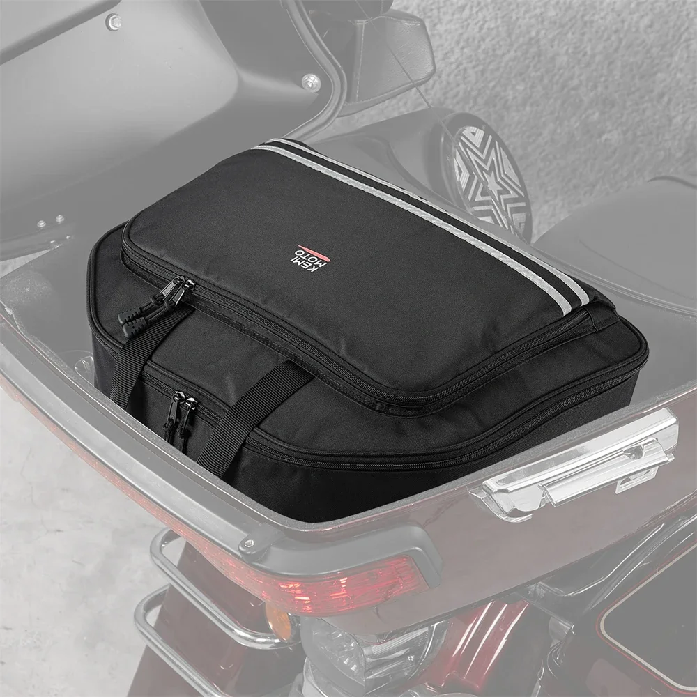 KEMIMOTO Tour Pack Organizer Motorcycle Luggage Rack Storage Bag for Touring Models Road King Road Glide Street Glide Saddlebags