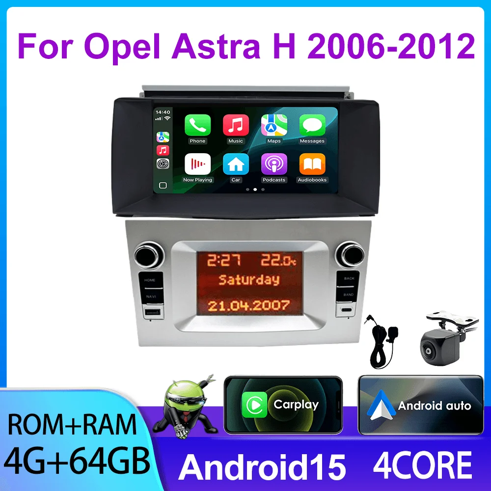 7 inch Auto GPS Navigatiesysteem voor Opel Astra H 2006-2012 HeadUnit Radio met Draadloze Carplay Multimedia CD DVD Autoradio