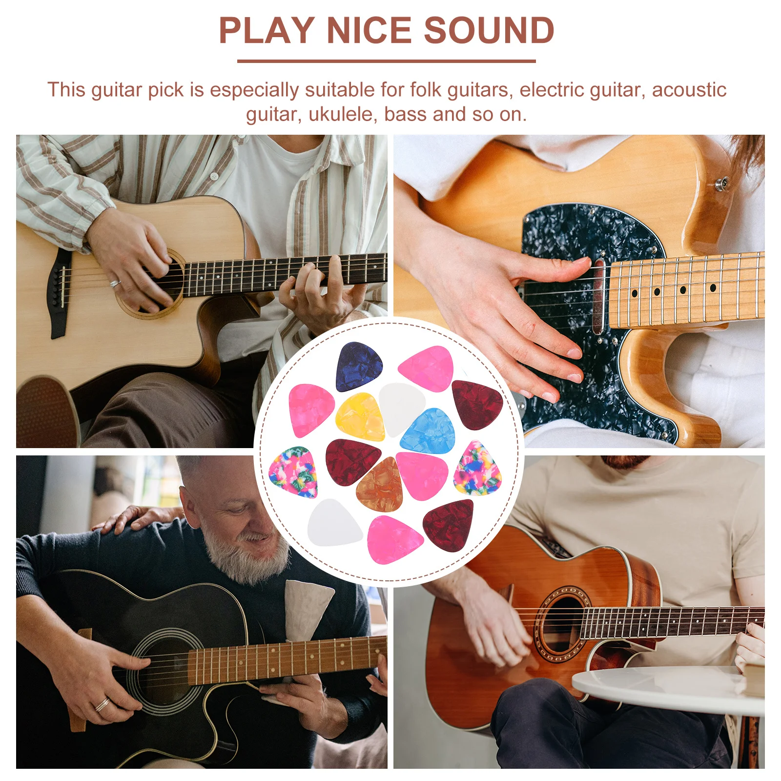 

Guitar Plectrum Bag Picks Case Keychain Mesh Pocket Cases Holder for Storage Organizer