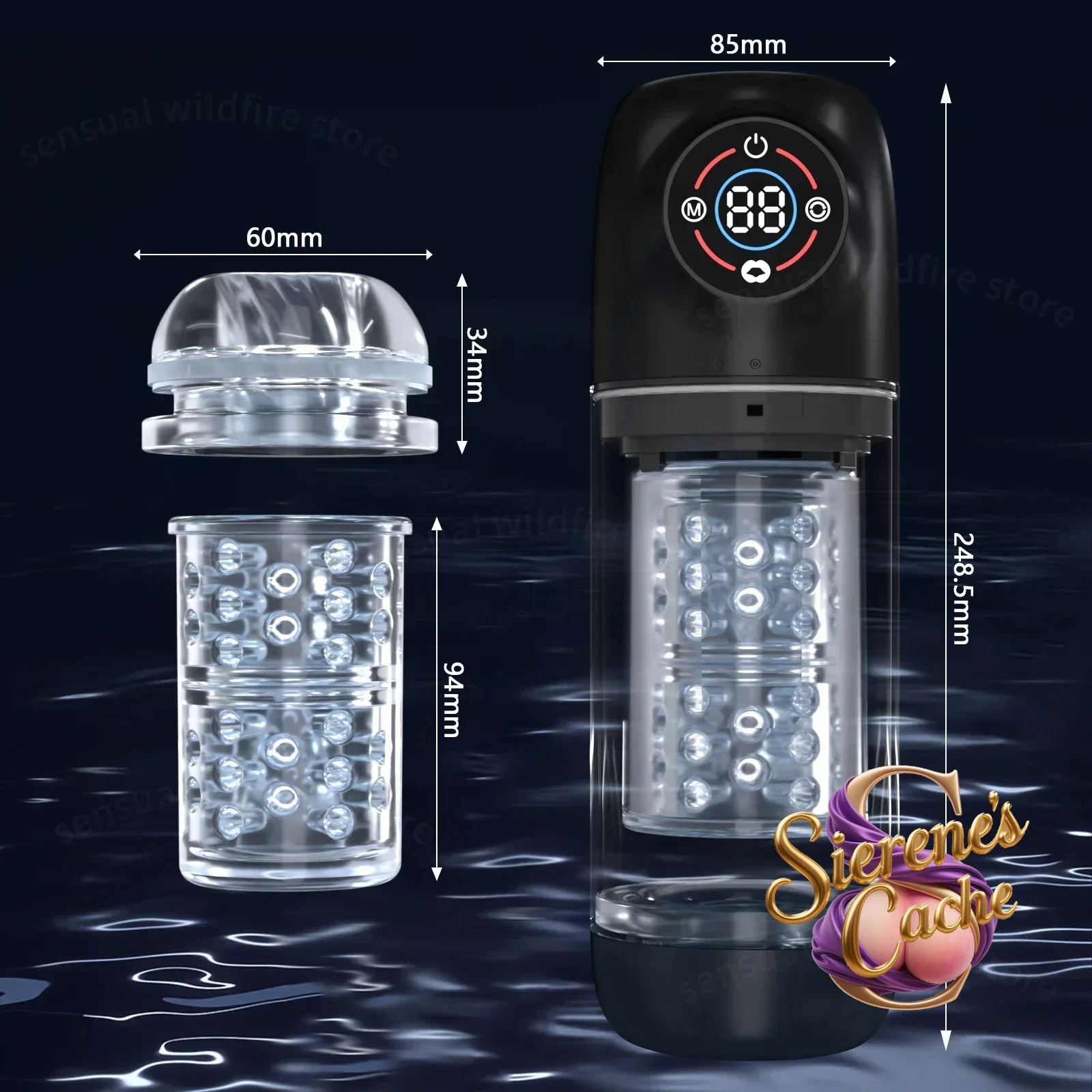 SC2025 New Automatic Male Masturbator Sex Toys for Men Penis Pump Blowjob Machine with 7 Rotating & Sucking & Licking Pocket Pus