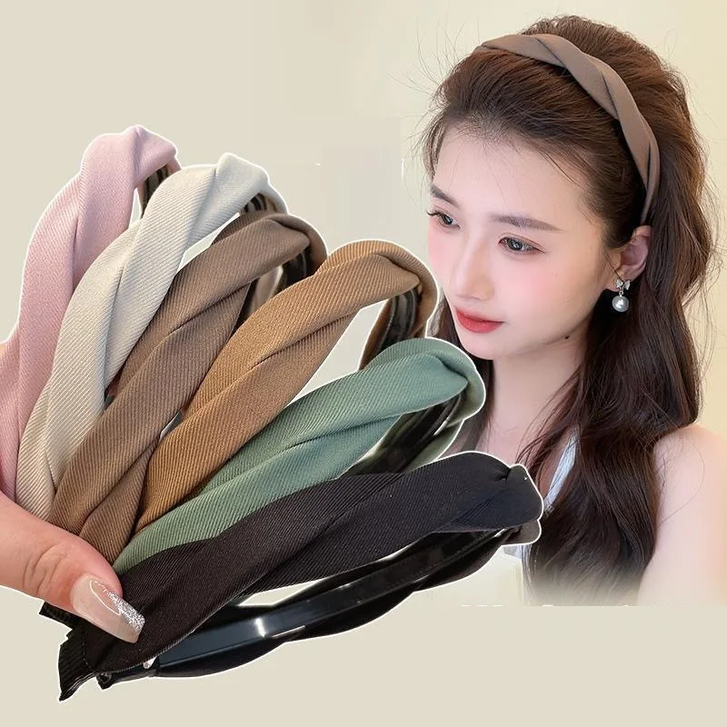 

2025 Summer High Headband Women's Simple Black Hairbands Outward Hundred Tie Compression Hair Slip resistant Hair Bundle Headpie