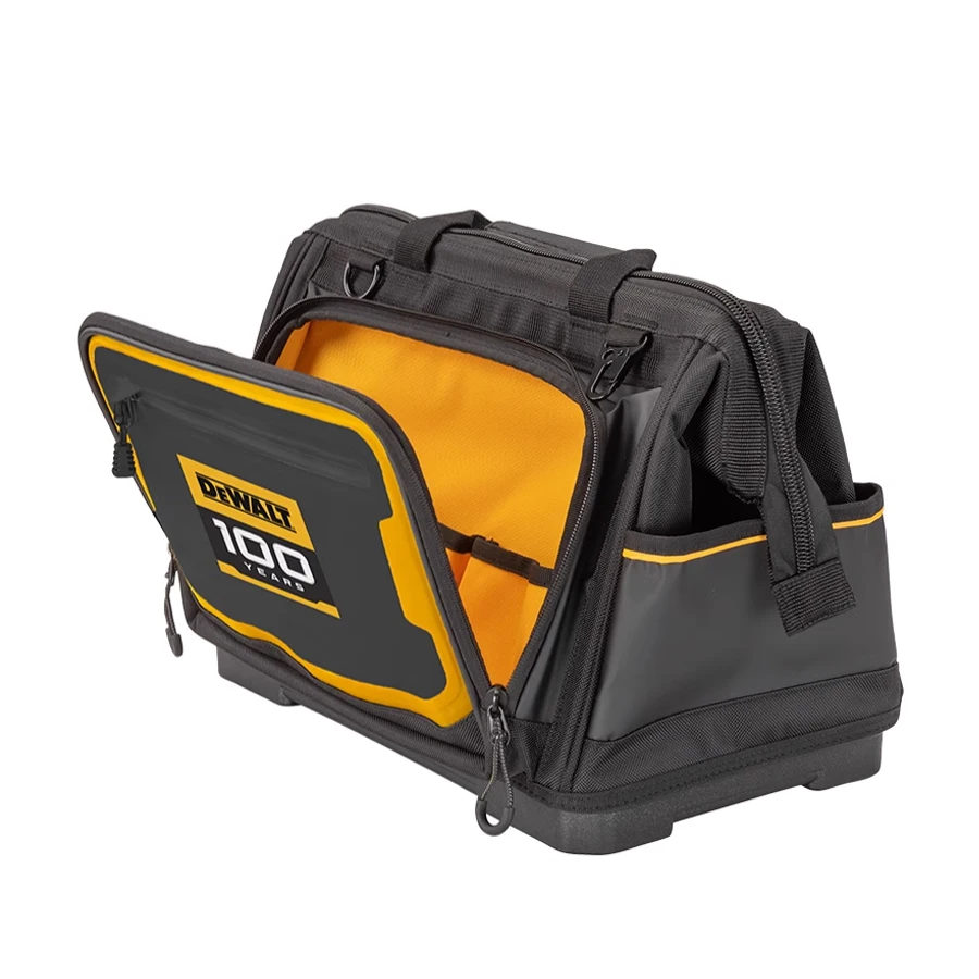 DEWALT Open Mouth Tote Tool Bag Multi-Pockets Storage for Small Part With Adjustable Shoulder Strap Tool Storag DWST560103-DW100