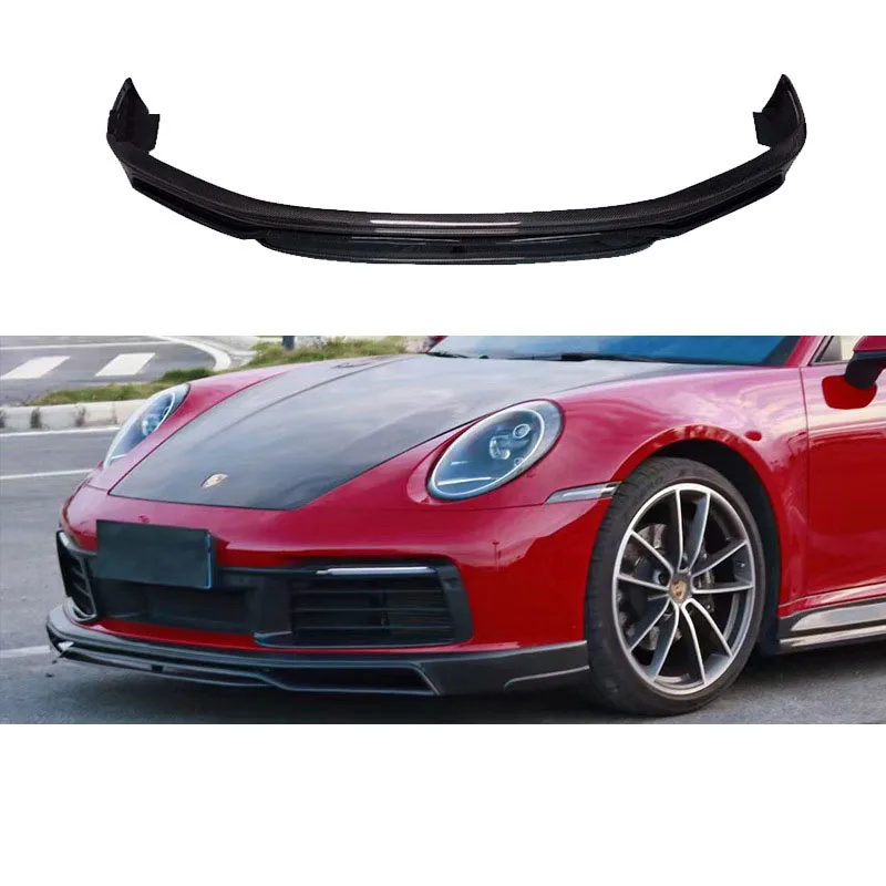 

Applicable Porsche 911 992 Carbon Fibre Tehyat Front Lip Front Shovel Chin Diffuser Body Kit