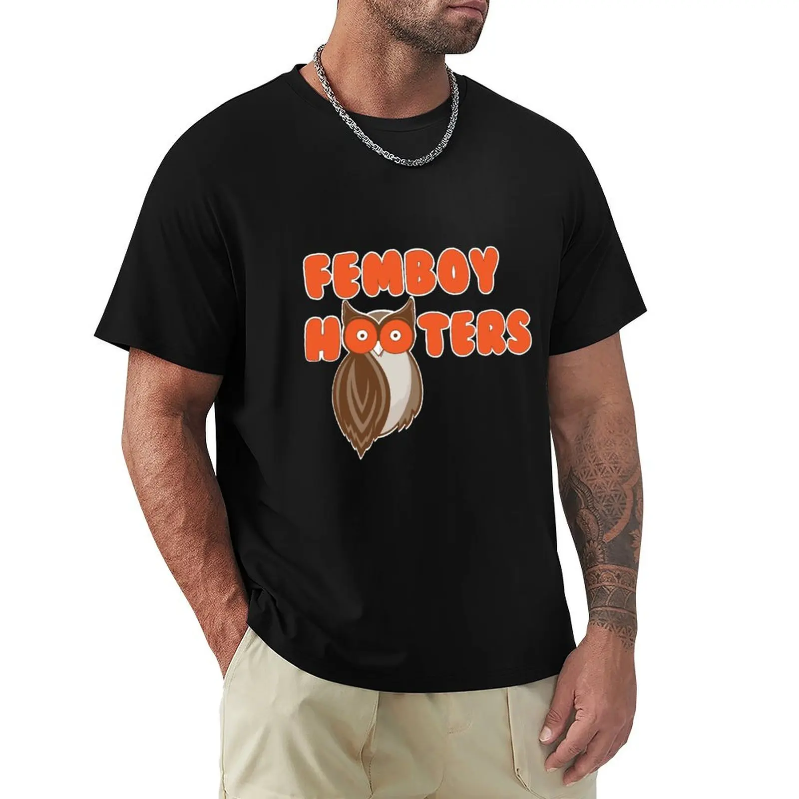 

Femboy Hooters T-Shirt man t shirt funny shirt cotton men t shirt