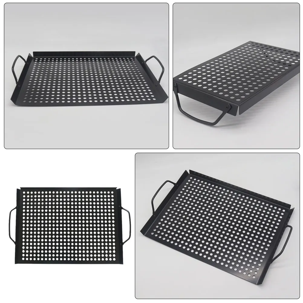 

Rectangular Grill Nonstick Outdoor Barbecue Grilling For Camping Lightweight High-Temperature Resistance Cooking Meat Vegetable