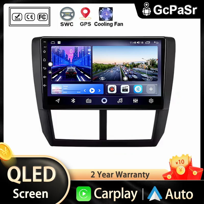 

Autoradio Android For Subaru Forester 3 SH 2007-2013 For Impreza GH GE Carplay navigazione multimedi Head Unit Screen DVD GPS