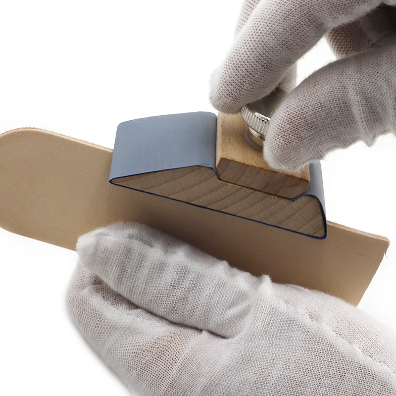 1pc Wooden Polishing Block with Sandpaper, Multifunctional Leather Craft Tool Edge Sealing & Polishing Wooden Sandpaper Fixture image 5