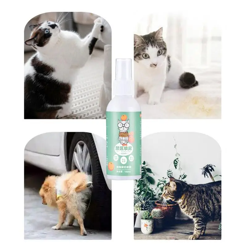 Cat Spray 100ml Citrus Cat Spray Cat Deterrent1 Spray Cat Repellent Orange Flavored Cat Exclusion Zone Spray For Outdoor Use