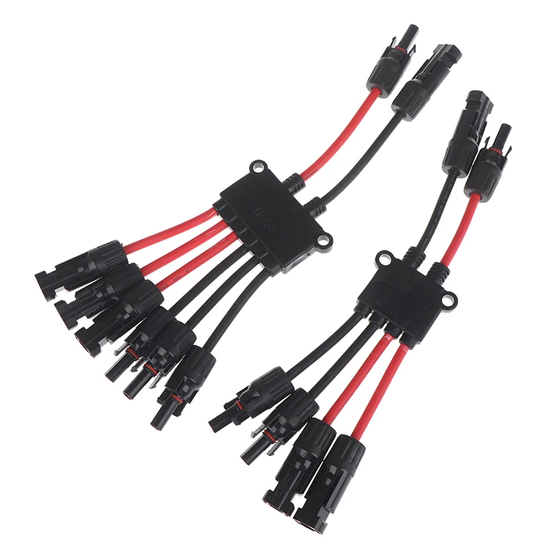 Black/Red 2 To 4/6/8 Y Branch P Solar Connectors For Solar Panels Tool-Free Connectors Splitter For Boat And RV
