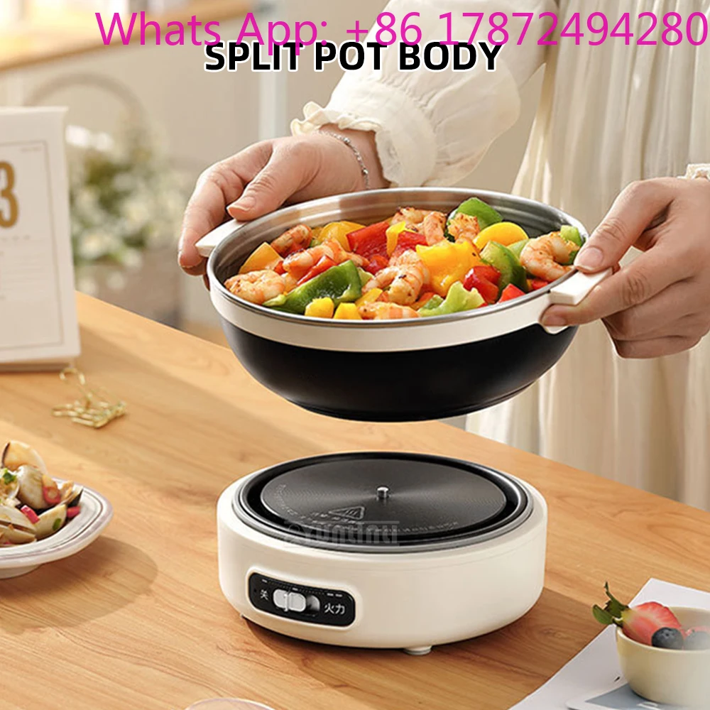 Kitchen Split Electric Pot Durable Stainless Steel Food Grade Material Fast Heating Cooker Casa E Cozinha