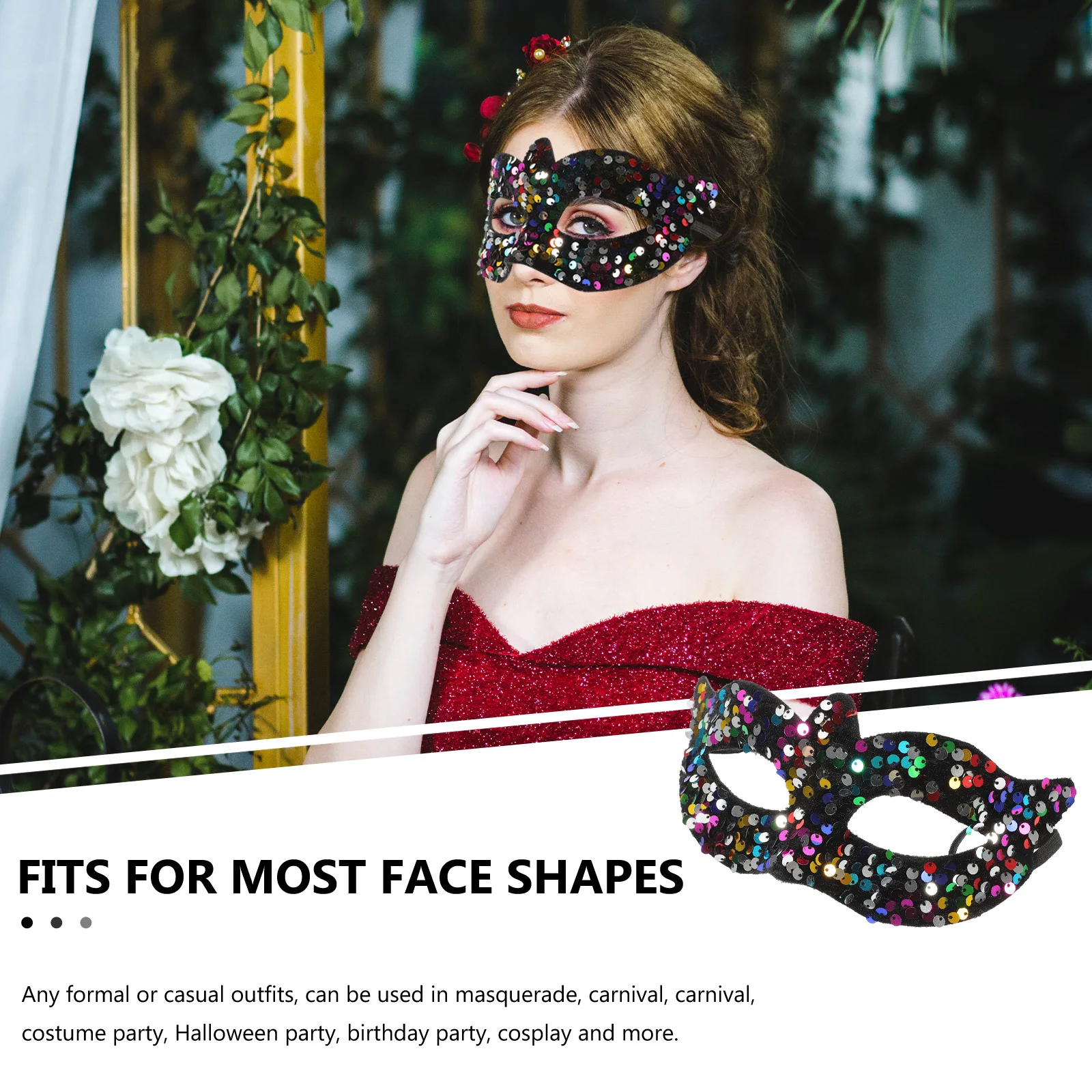 Masque de mascarade léger en Pvc de haute qualité pour femmes, petit masque vénitien de fête de carnaval Cosplay Mardi Gras avec