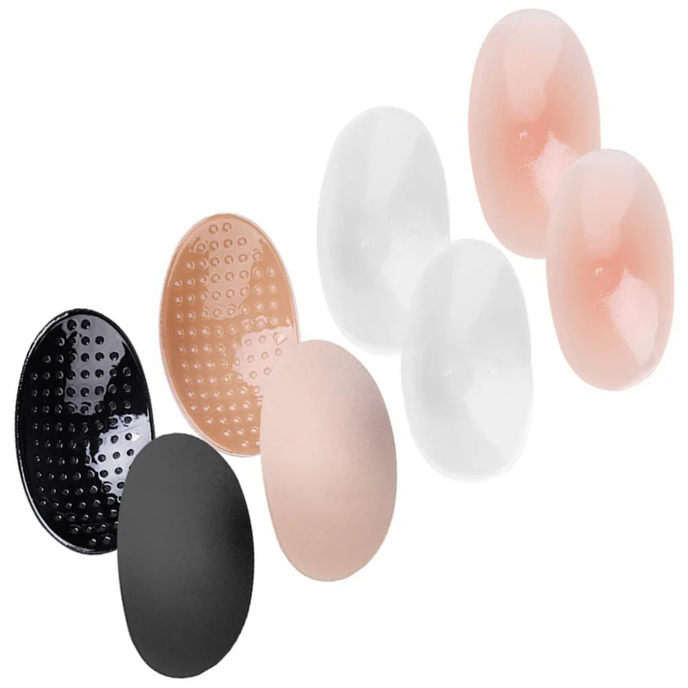 4 Pairs Non-slip Right Angle Shoulder Pads Miss for Womens Silica Gel Inserts Enhancer