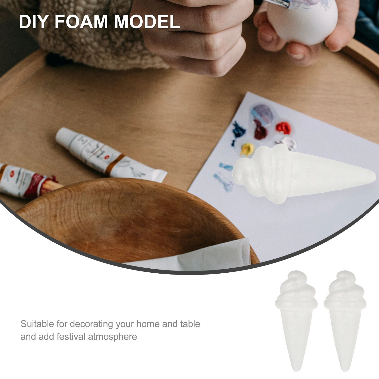 10 pcs White Diy Painting Diy Crafts Craft Party Foam Models School Craft Project Foam Model