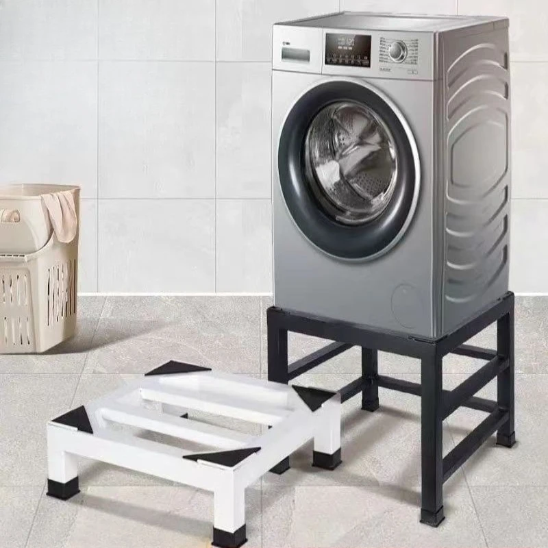 Washing Machine Stand with Wheels, Dishwasher Fridge Height Riser, Waterproof Iron Base Rack,Heavy Duty Anti Shock Storage Shelf