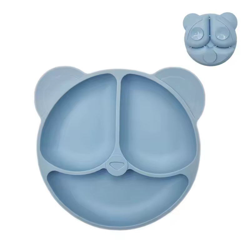 Baby Safe Silicone Dining Plate Suction Cartoon Children Dishes Feeding Toddler Training Tableware Retro Kids Smile Face Bowl - Image 12