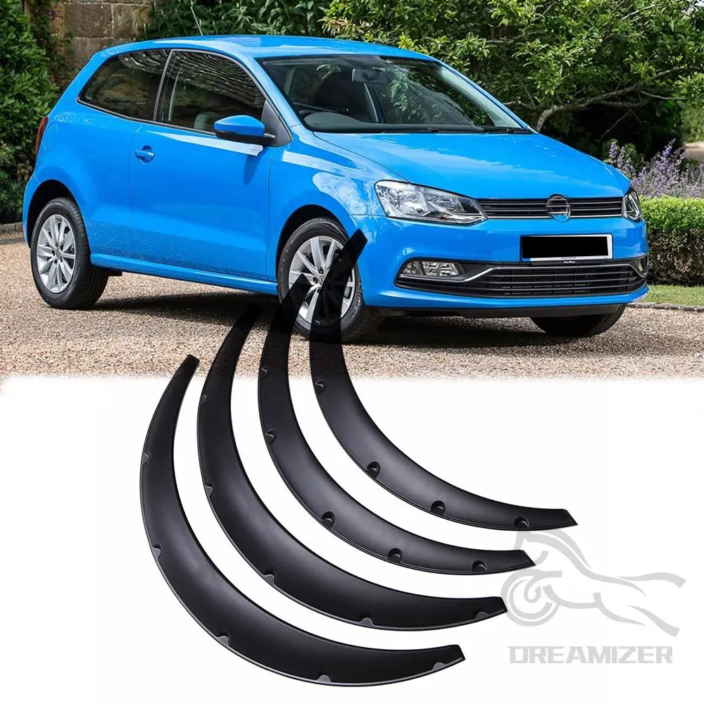 

4Pcs Universal Wheel Arch Fender Flares Trim Mudguards Protective Lip Anti-Scratch Strips Car Accessories For Volkswagen Polo