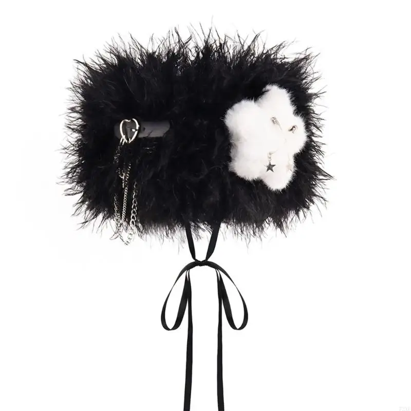 72xe Mooie ster Faux Furs Hoofdbanden Buitenoorwarmers Earmuffs Ski Hat voor dames