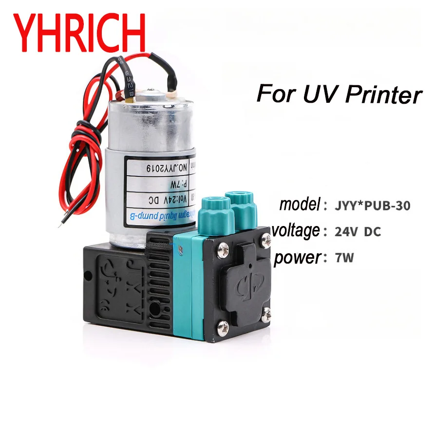 

UV Ink Pump JYY PUB-30 for UV Machine Zhongye Infinity Allwin Docan Flora UV Flatbed Printer Liquid Pump 7W 24V Diaphragm Pump