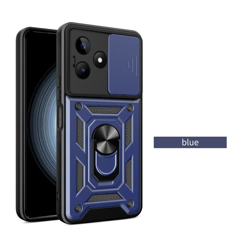 ل Realme P3 الترا GT 3 6T 7 برو ملاحظة 60X جراب هاتف سيارة المغناطيس حلقة درع حماية سيليكون حامل حامل الغطاء الخلفي حالات #3