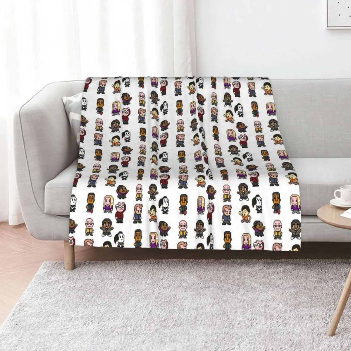 community bit character Throw Blanket Thin Flannel For Decorative Sofa Decorative Throw Comforter manga Blankets