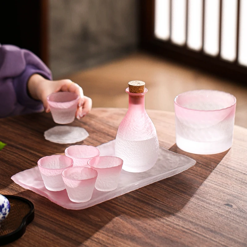 

Dining Small Sake Cup Transparent Portable Luxury Women Sake Set Professional Professional Shot Glass Jogo De Xicaras Tableware