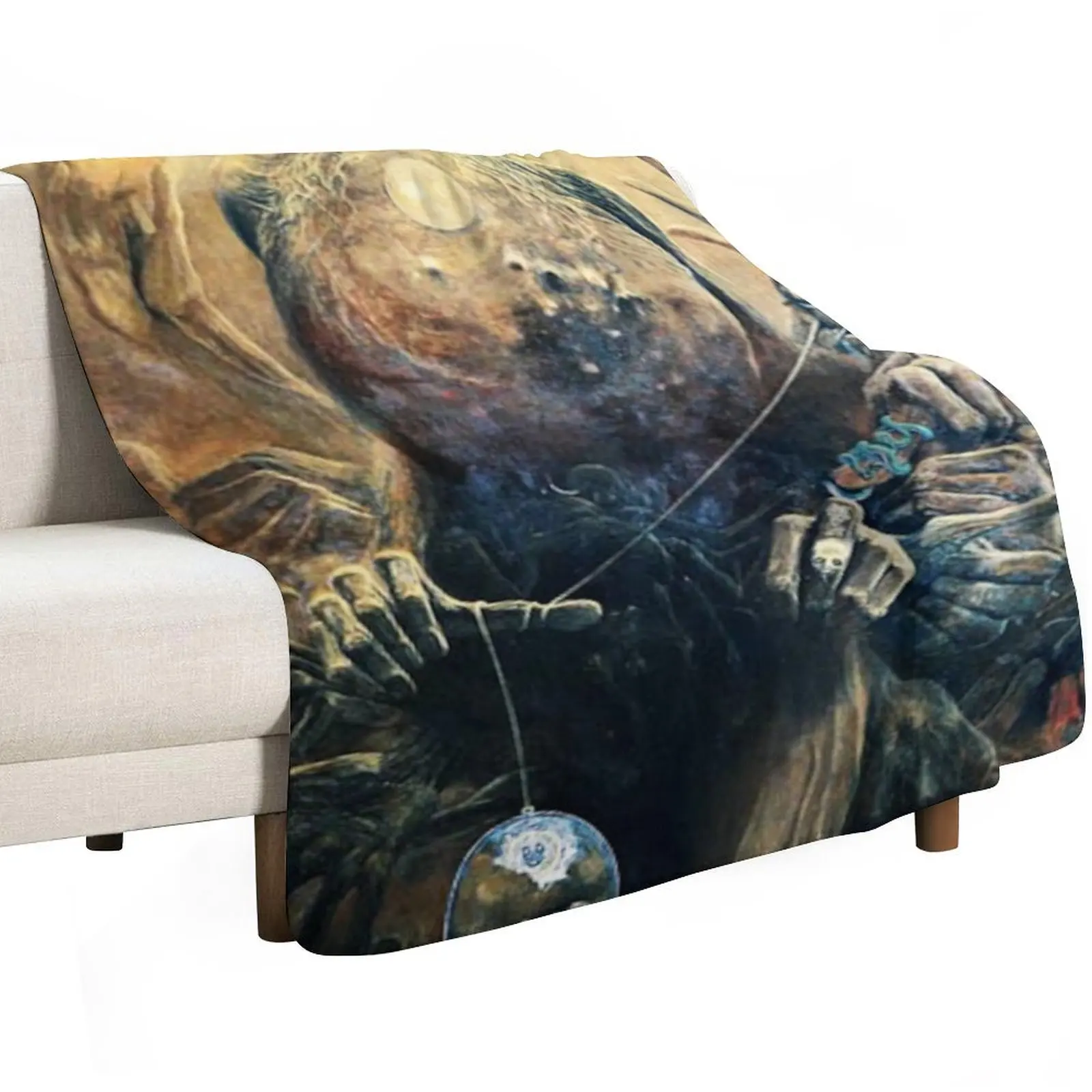 Untitled, by Zdzis?aw Beksi??ski Throw Blanket Easy Care Comfortable Blanket for Couch