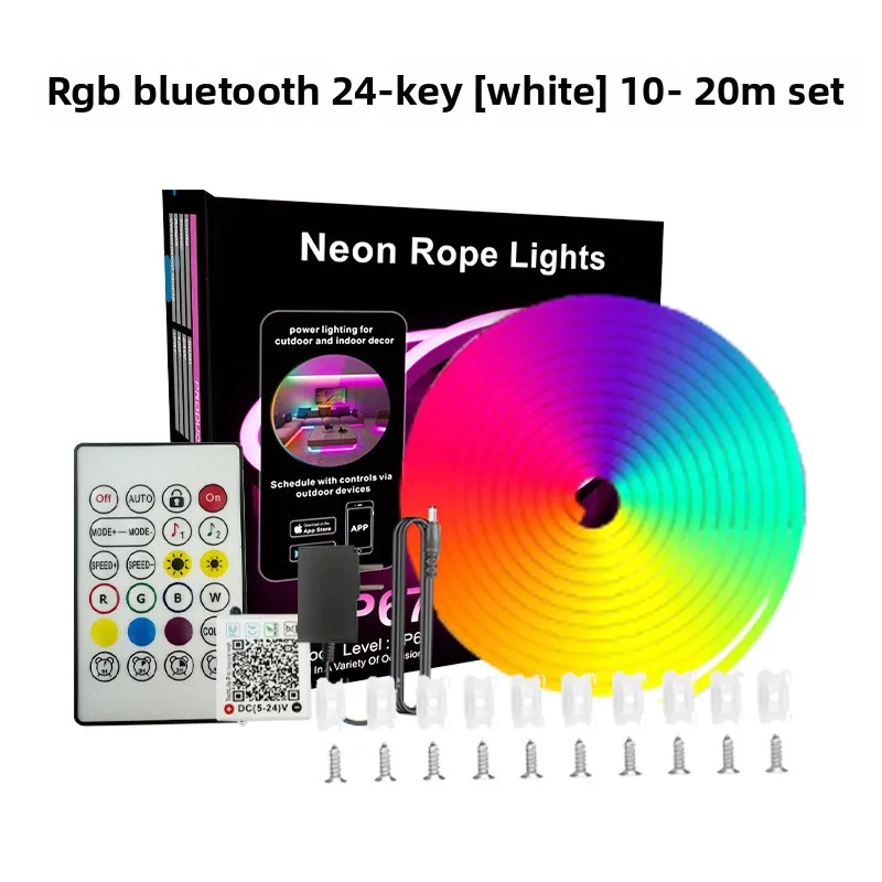 New Intelligent Voice Controlled Colorful Neon Lights With Rgb Silicone Light Strips, Running Horses, Flowing Water Atmosphere L