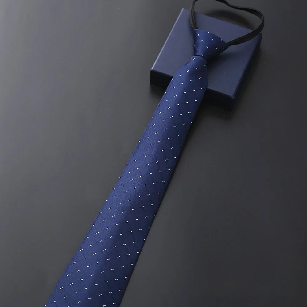 Professionelle Herren-Krawatte mit Reißverschluss, 8 cm, für Business, formelle Anlässe, Arbeit, Mode, Herren-Krawatte für Meetings, Hochzeiten, Alltag. – Detail 11