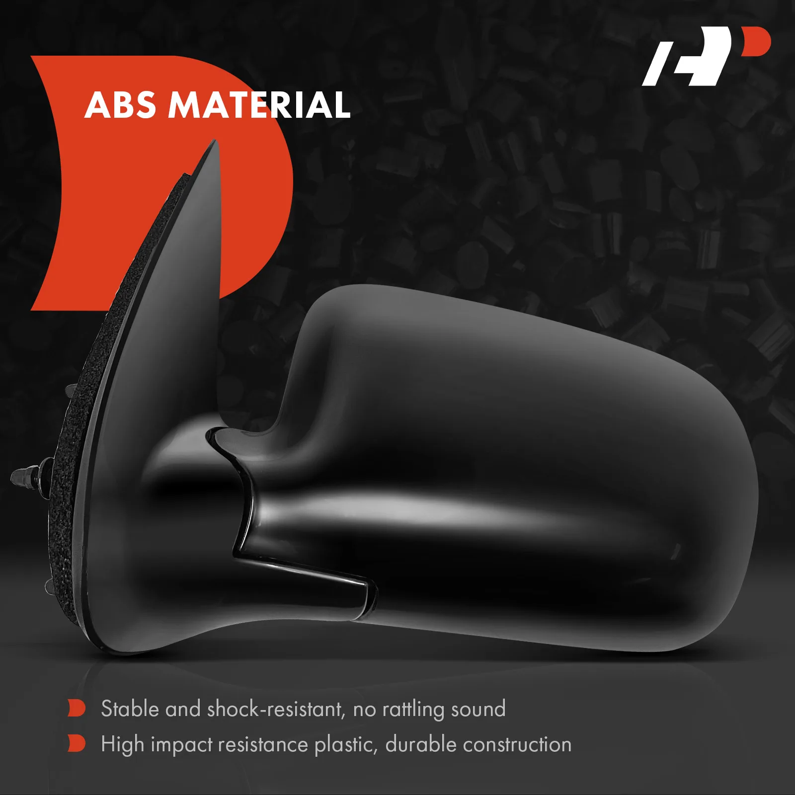 A-Premium Driver Side Manual Door Mirror for Chevrolet Venture 1997-2005 Manual Folding Smooth Black