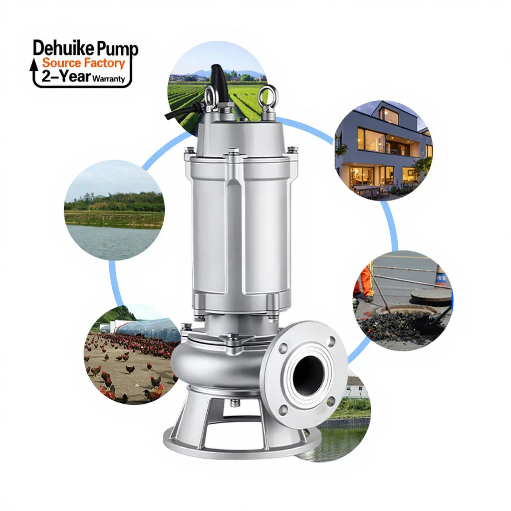 

12 Inch Submersible 60hp Stainless Steel Sewage Pump Sludge Waste Treatment For Shrimp Pond Operations