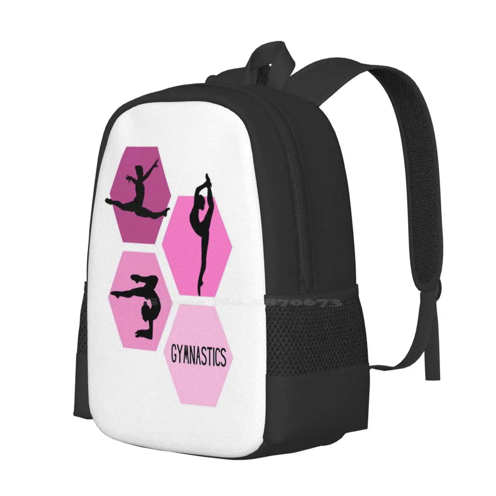 Gymnastics Pink Hot Sale Schoolbag Backpack Fashion Bags Gym Floor Bar Beam Flips Handstands Leaps Tumble Flexible Splits Pink