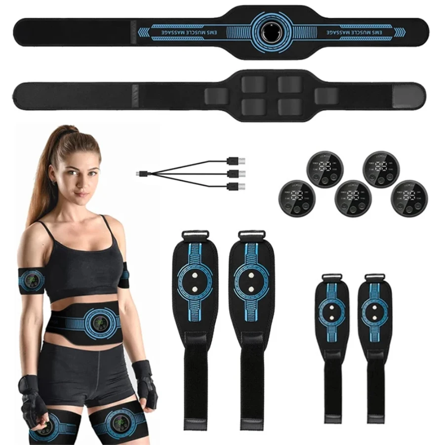 

New EMS portable smart sports lumbar abdominal belt, lazy home ABS abdominal trainer, muscle fitness training belt