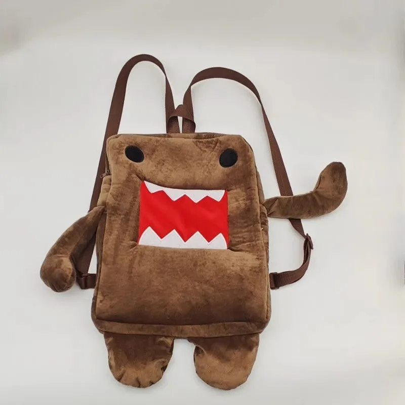 2025 Kawaii Plush Backpack - Domokun-Inspired Design with Adjustable Straps & Spacious Compartment Perfect for Kids & Collector