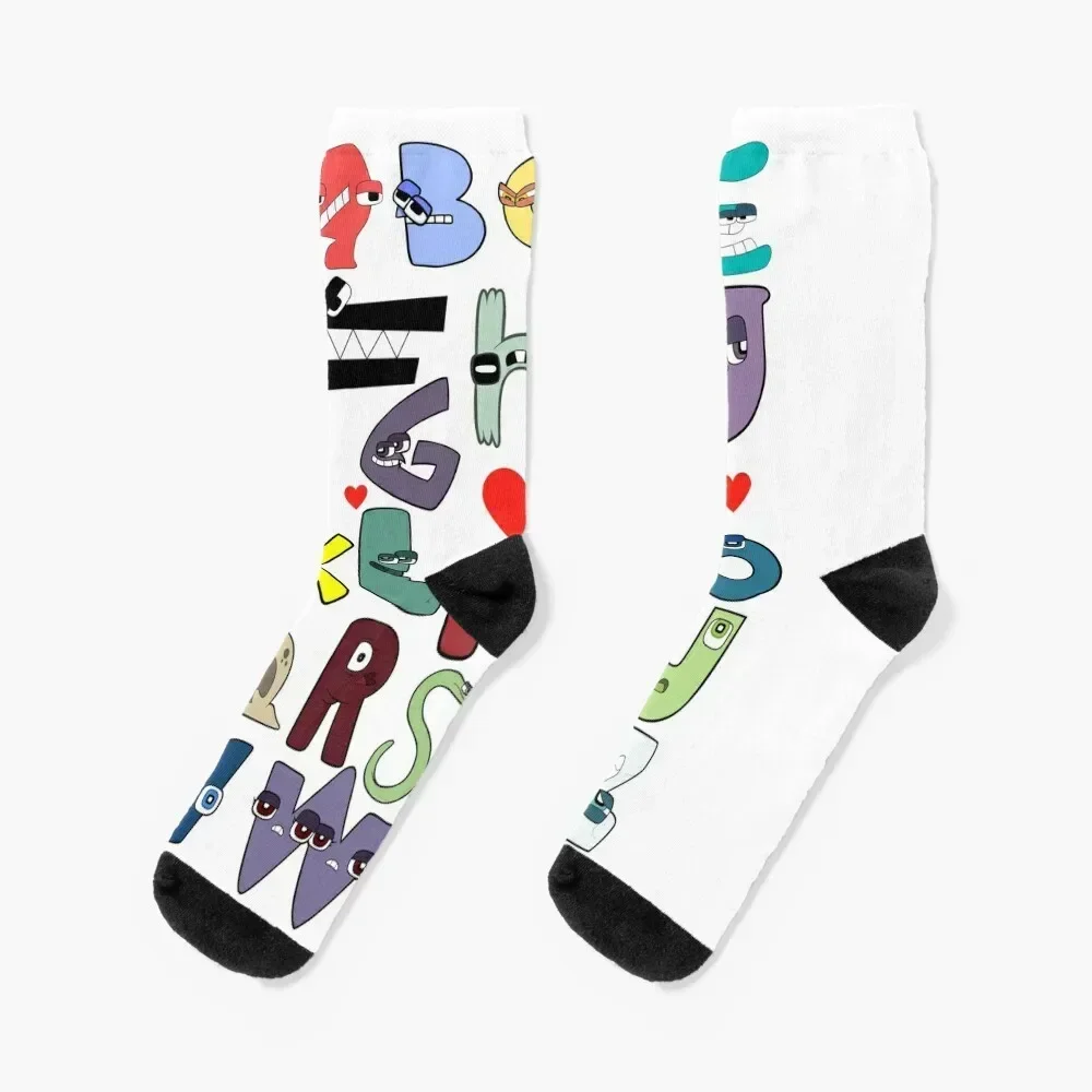 

Funny Alphabet Lore ABC for Kids and Boys of all Ages Socks Children's retro Men's Socks Luxury Women's