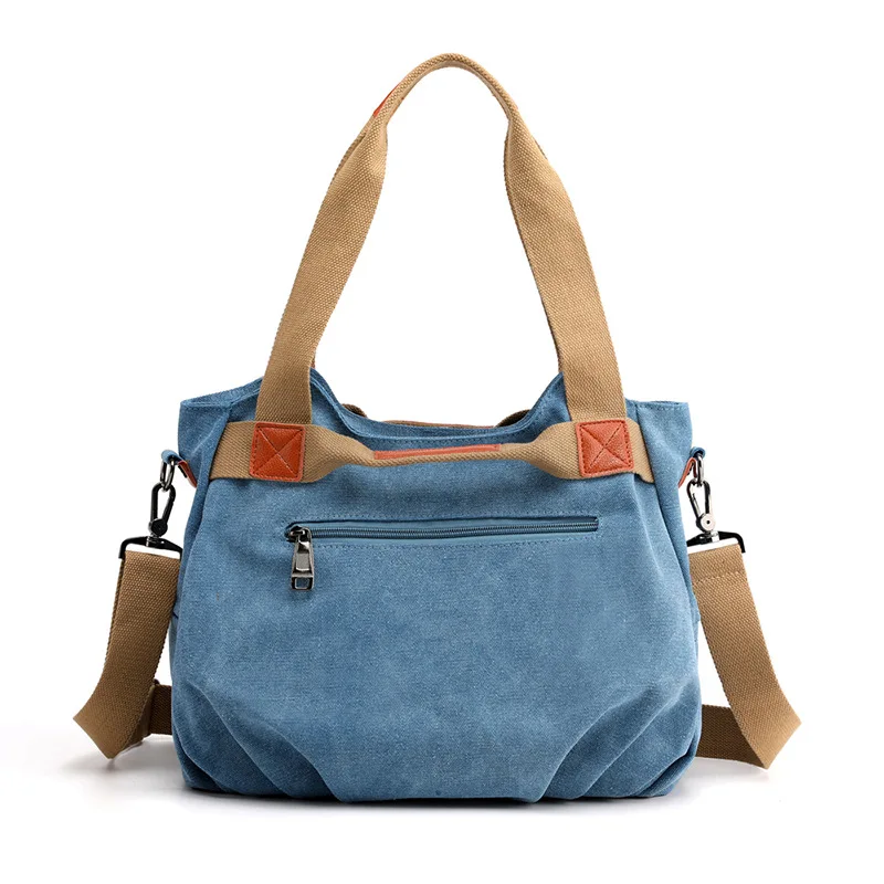 Hobo Canvas Handbag Women Daily Purse Shoulder Bags Vintage Messenger Crossbody Tote Shopper Bag