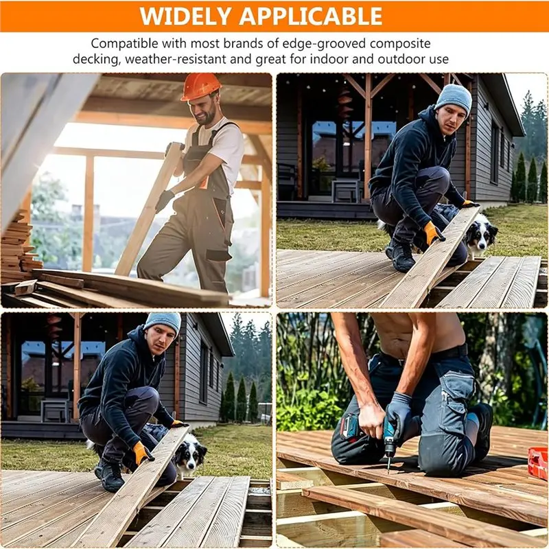ALIM-For Decking Fixings 45 Pcs Composite For Decking Clips With Screws For Easy Installation