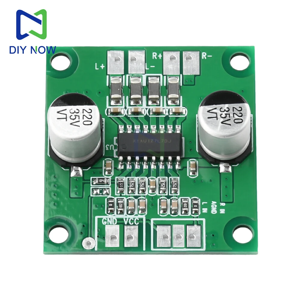 Módulo amplificador de potência digital dc 7-25v 2a, amplificador de áudio 2*40w, alto-falante, módulo amplificador de potência pura, entrada de linha