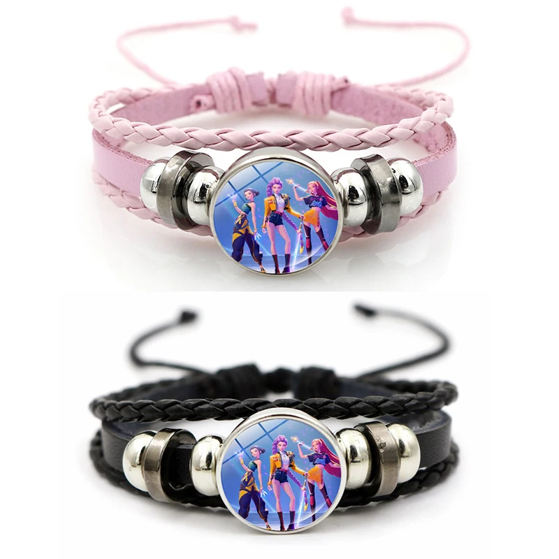 

Аниме Kpop Demon Hunter браслет Huntrix Kpop браслет из бисера на день рождения Kpop браслет для девочек аксессуары подарок на день рождения