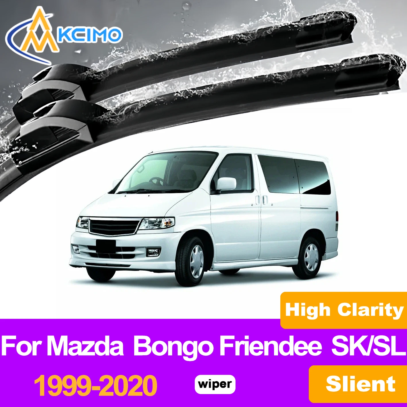 

KCIMO 2PCS Front Windshield Wiper Blades For Mazda Bongo Friendee SK/SL 1999-2020, Premium Quality Streak Free Car Accessories