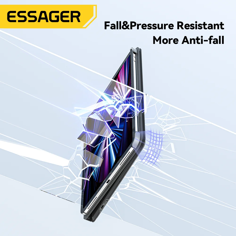 Etui Essager 2 w 1 klawiatura dla iPada 10. Generacji 10.9 cala 2022 bezprzewodowa klawiatura Bluetooth skลadane etui magnetyczne na Tablet