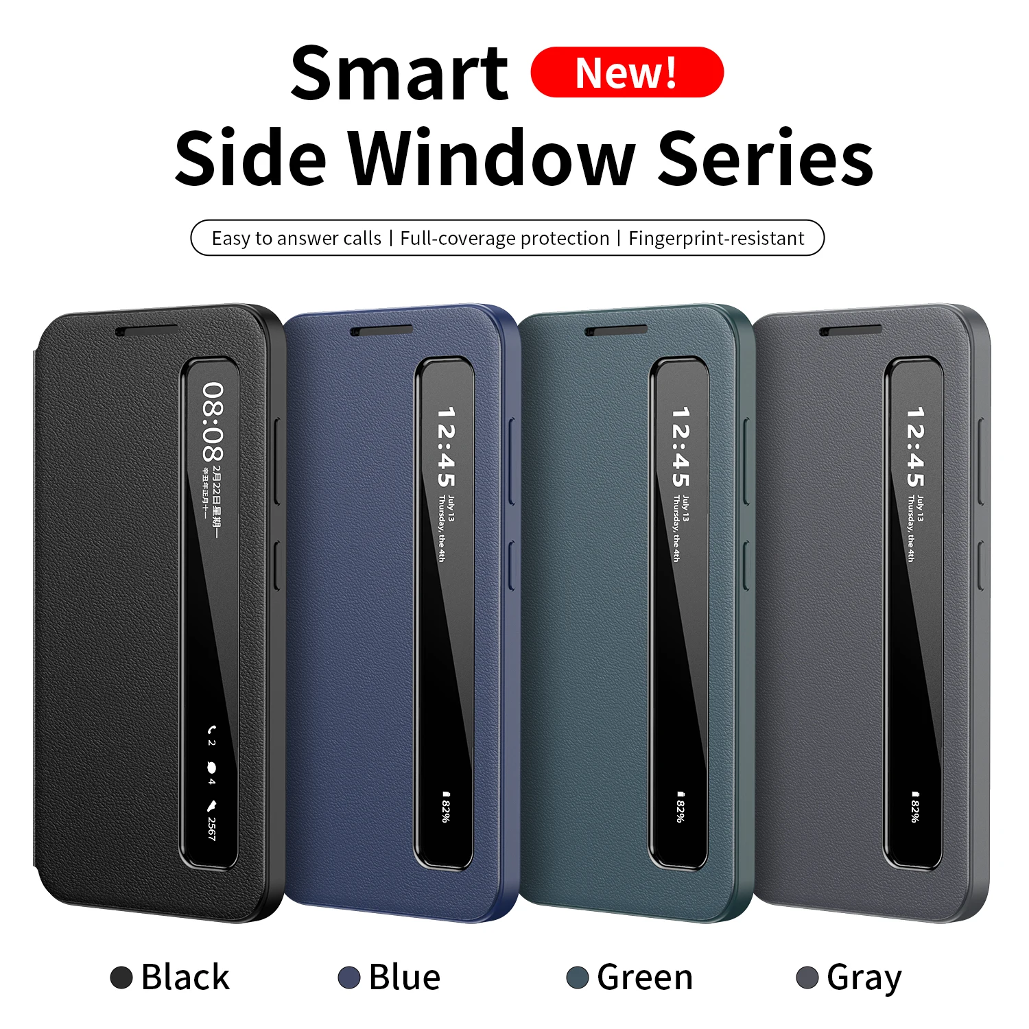 APP Luxus-Leder-Handyhülle für Samsung Galaxy S26 S25 S24 S23 S22 Ultra Plus S25 FE Edge Flip Smart Seitenfenster-Display-Cover