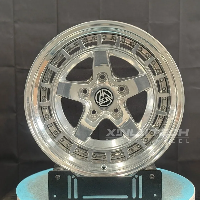 【2026】XINLAI 2-Piece Forged Wheels 20x9 21x10 22x11 24x12 5x112 5x120 5x114.3 Mirror Chrome Polished Spoke For BMW 5 Series