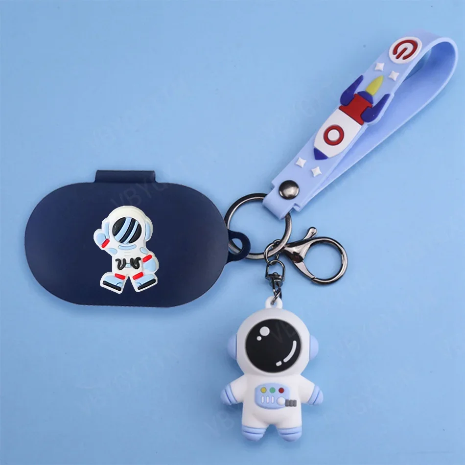 For Haylou MoriPods ANC Case Cartoon Astronaut / Cute Cat / Dog / Panda Silicone Earphones Cover with Keychain case fundas