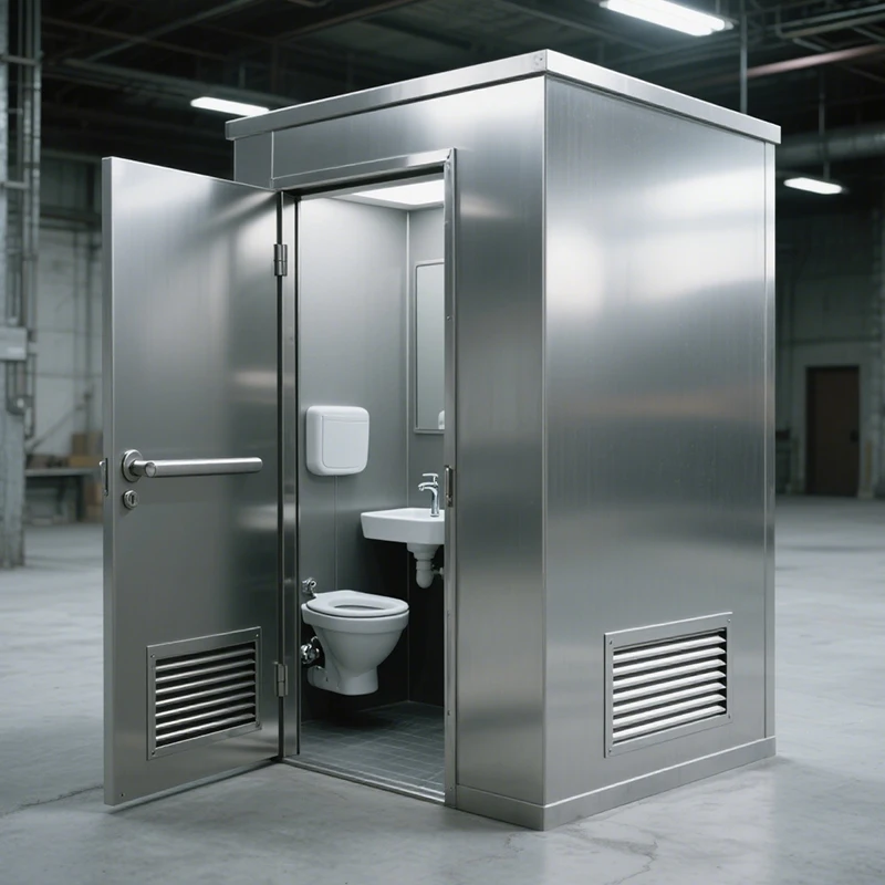Customizable modern high-strength steel public mobile toilet cabin for hotels and tourist cities