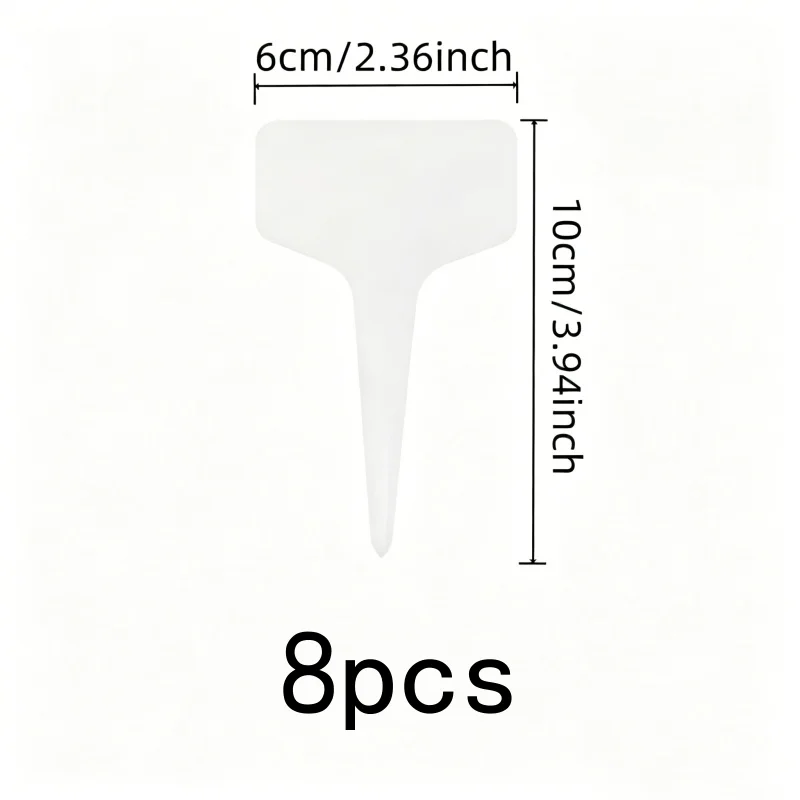 8 pcs Nursery Plant Signs for Greenhouse Plant Labeling, Easy Insert Into Soil, Smooth Writable Surface