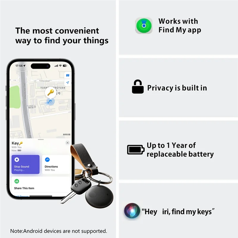 Smart GPS Tracker Finder ใช้งานร่วมกับ Air Tag สําหรับคีย์กระเป๋าเดินทางกระเป๋าเดินทางกระเป๋าสตางค์ 2 ชิ้น