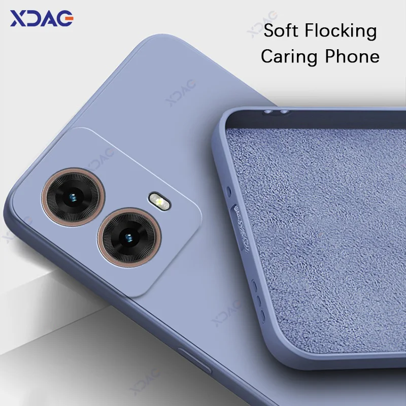 For Motorola Moto G35 G45 G85 Silicone Case Camera Protecion Upgraded Phone Cover with Soft Anti-Scratch Microfiber Lining Coque