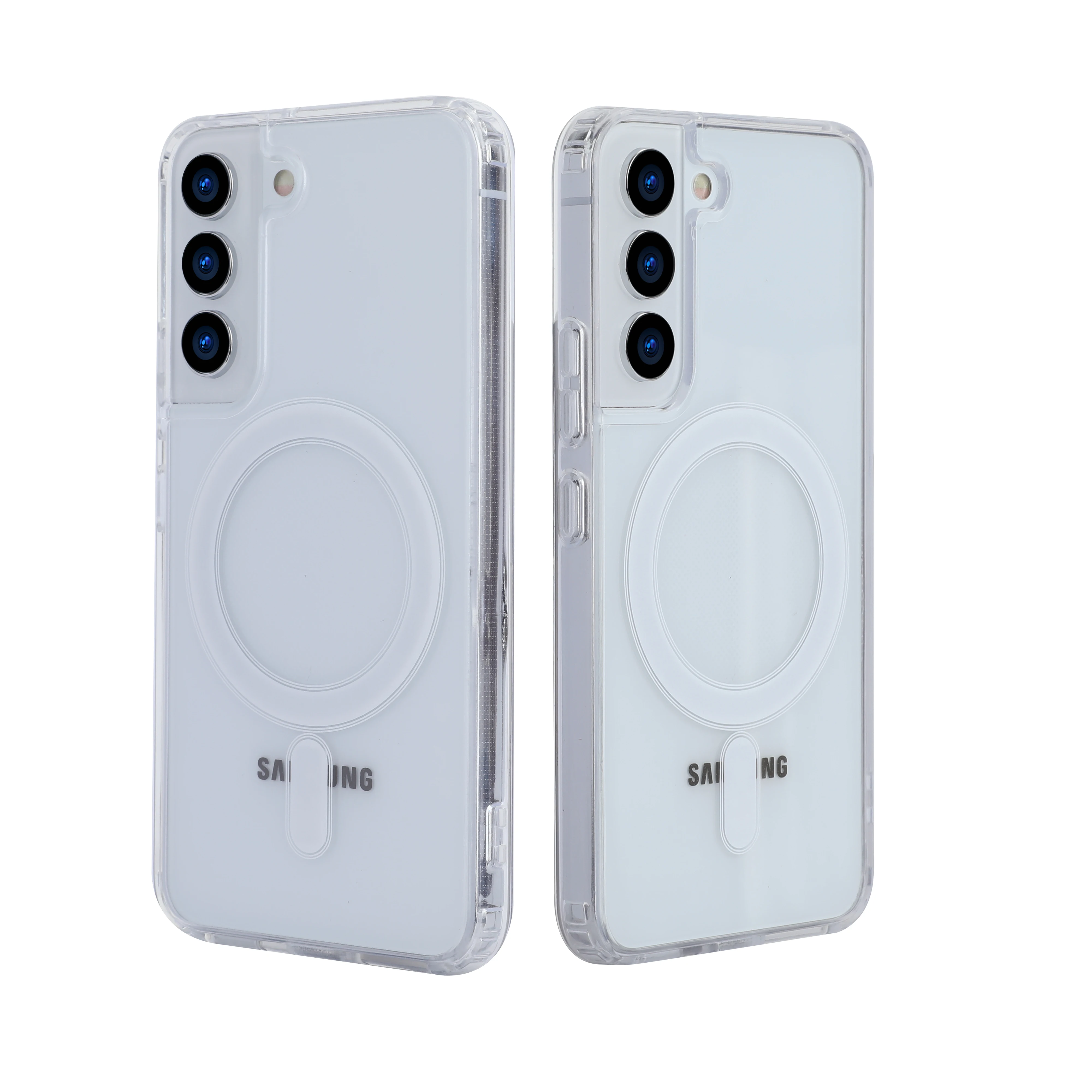 Magnetic Clear Transparent Case For Samsung Galaxy S25 S24 S23 S22 S21 S20 Plus Ultra FE Wireless Charging Shockproof Back Cover image 2